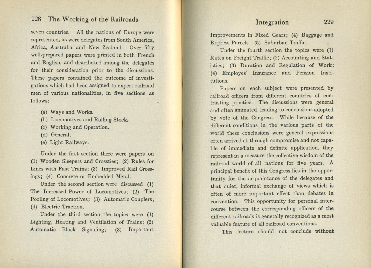 Working of the Railroads