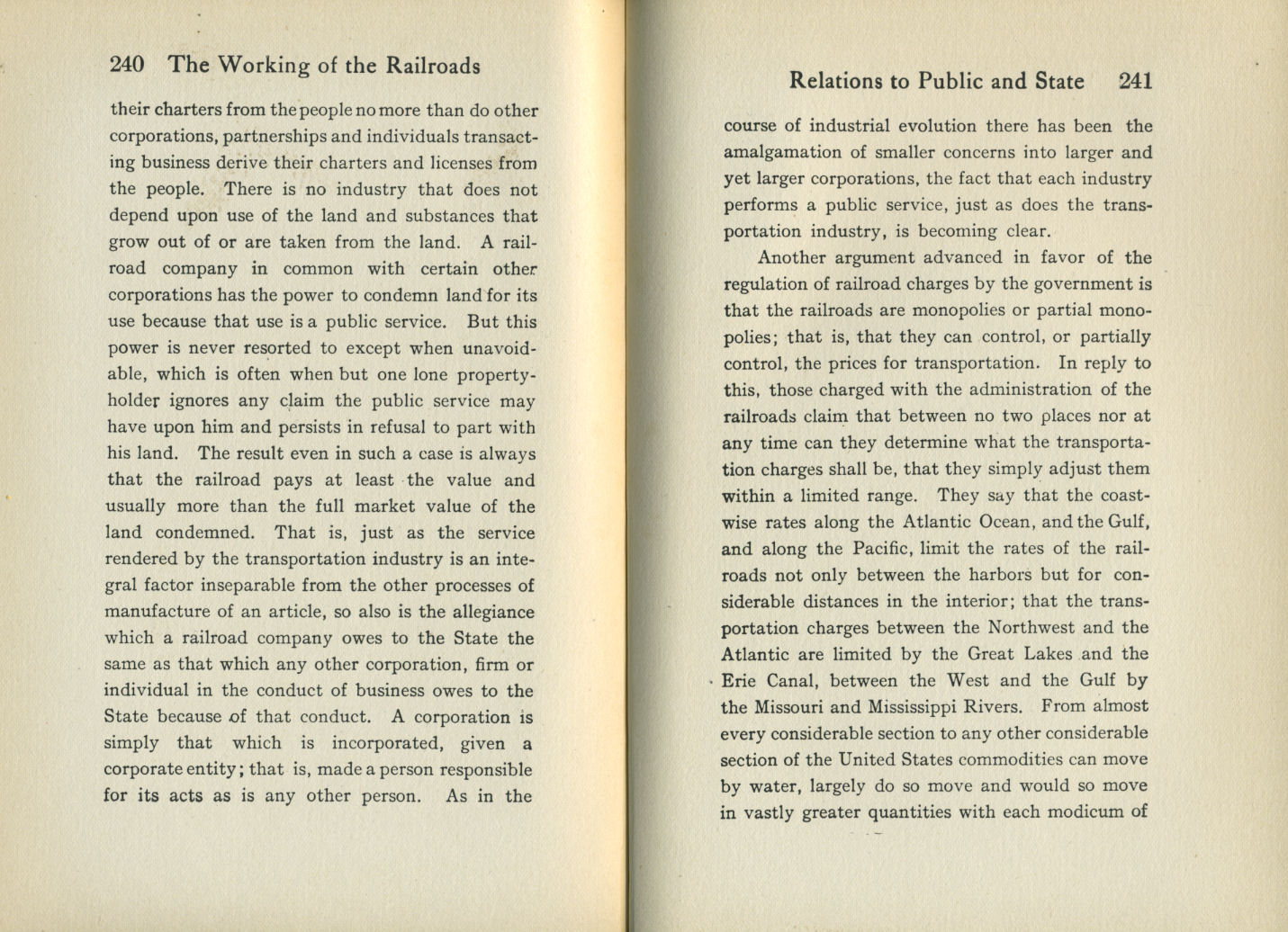 Working of the Railroads