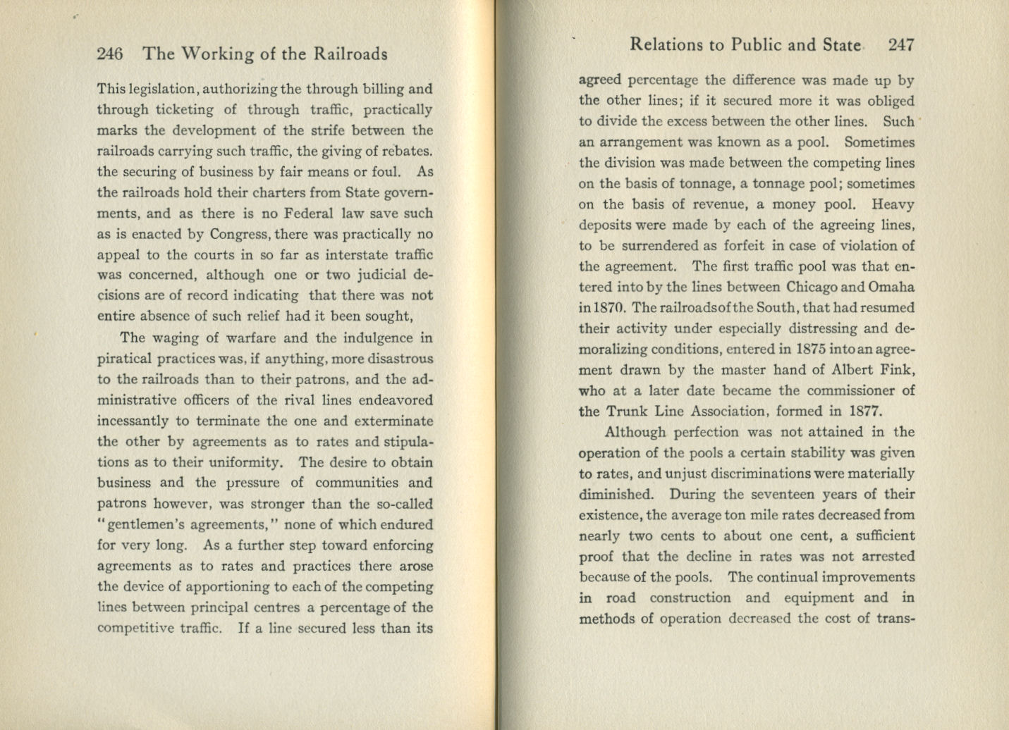 Working of the Railroads