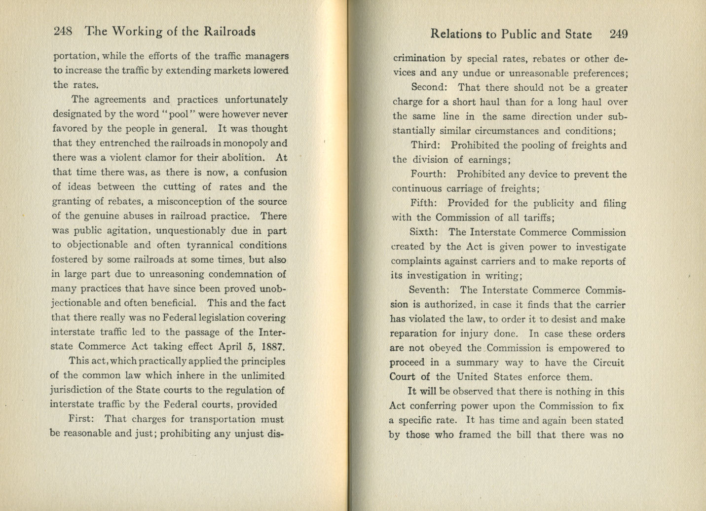 Working of the Railroads