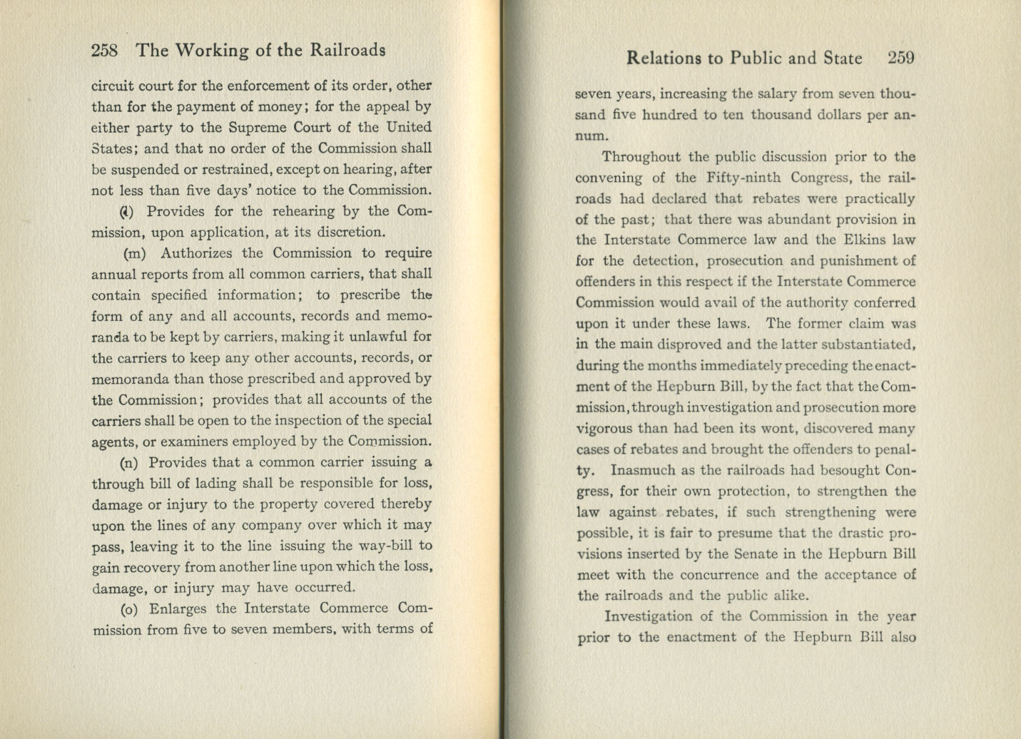 Working of the Railroads