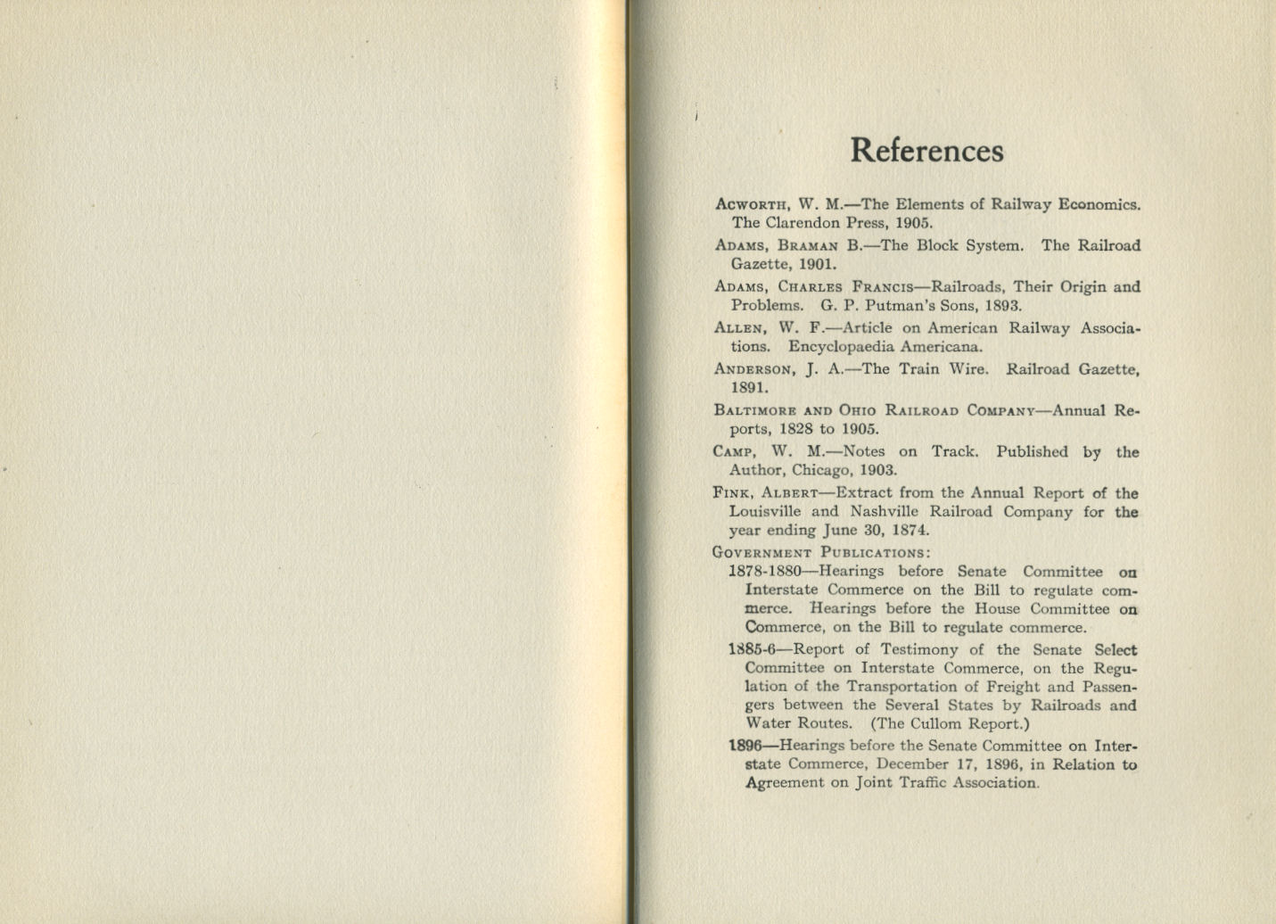 Working of the Railroads