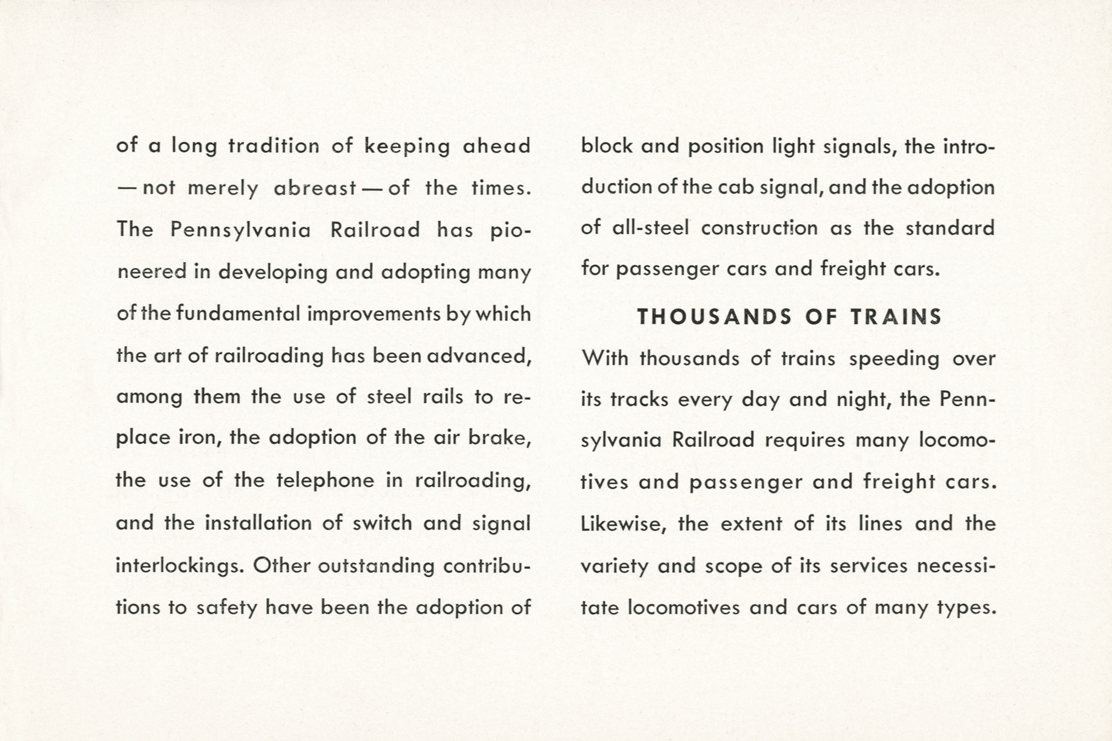 Modern Locomotives and Cars