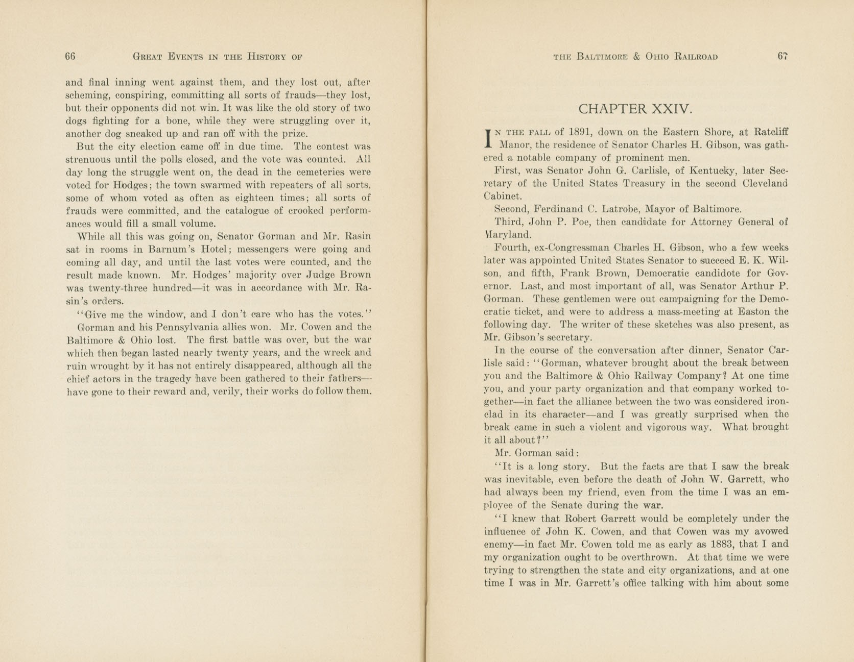 Graphic Sketches from the History of the B&O