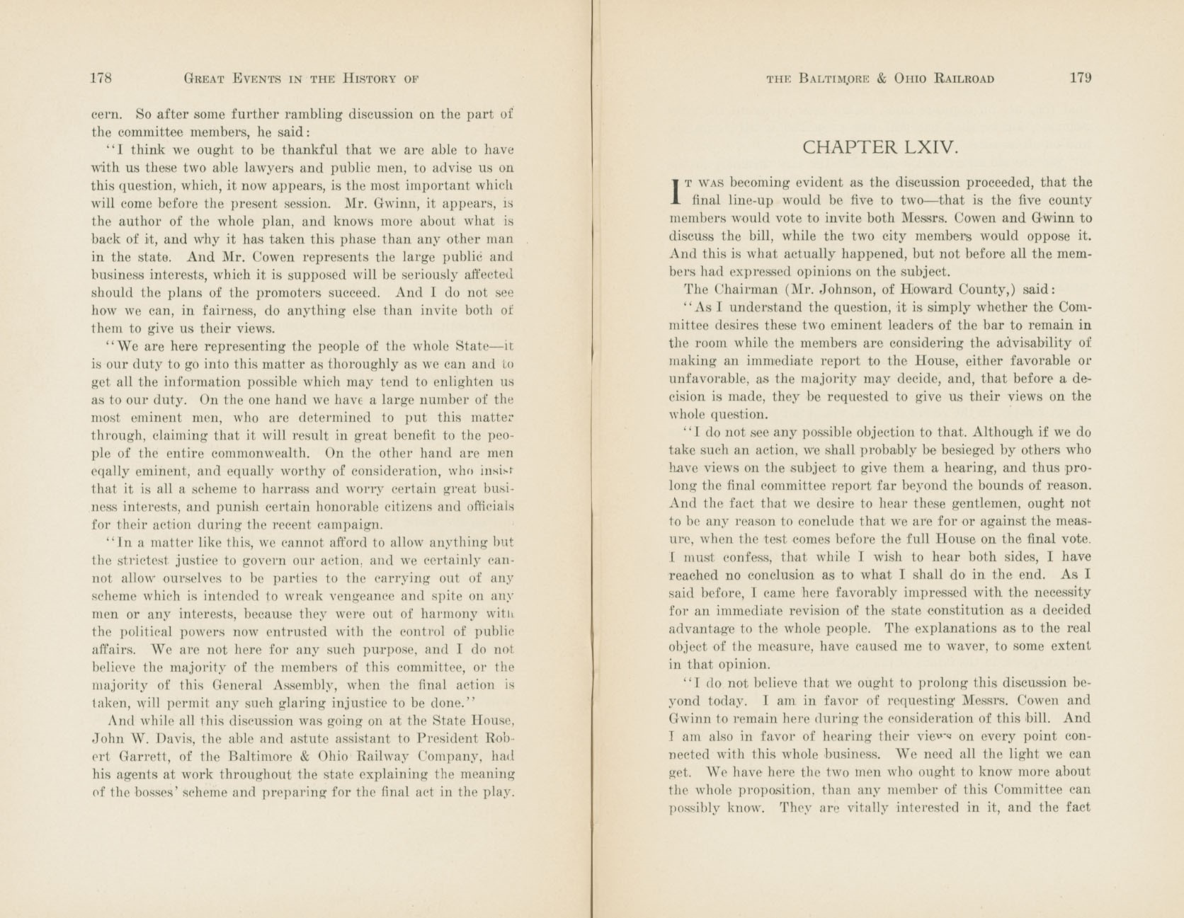 Graphic Sketches from the History of the B&O