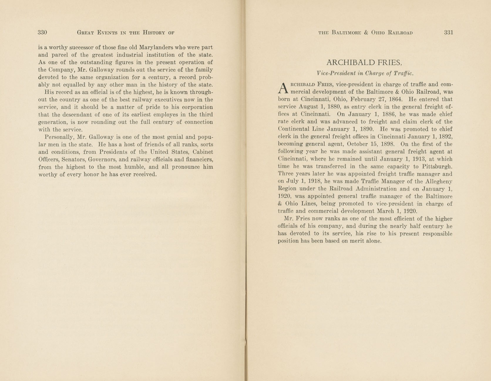 Graphic Sketches from the History of the B&O