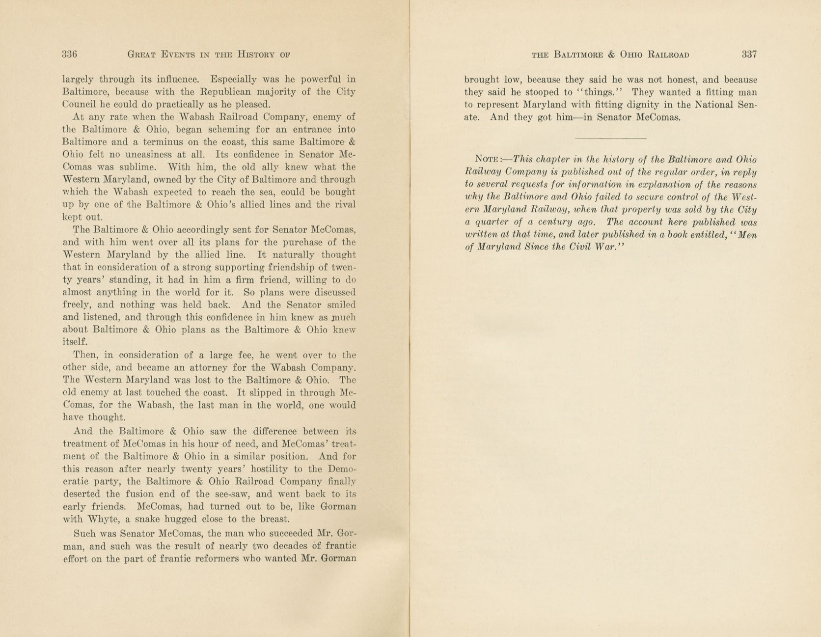 Graphic Sketches from the History of the B&O