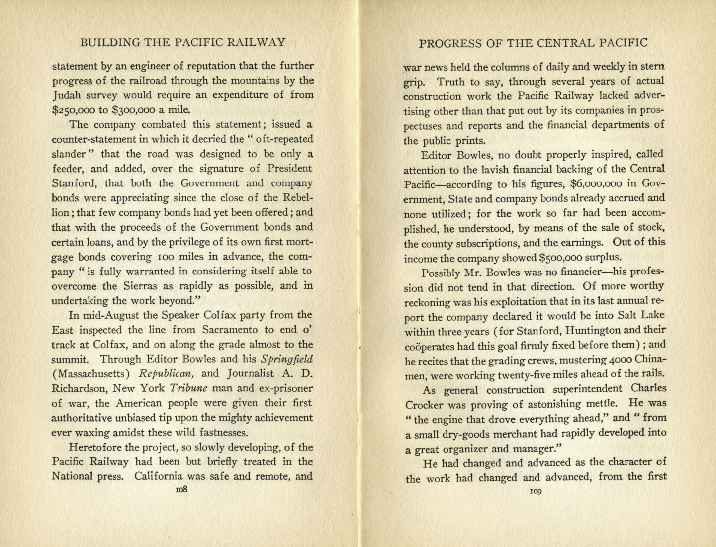Building the Pacific Railway