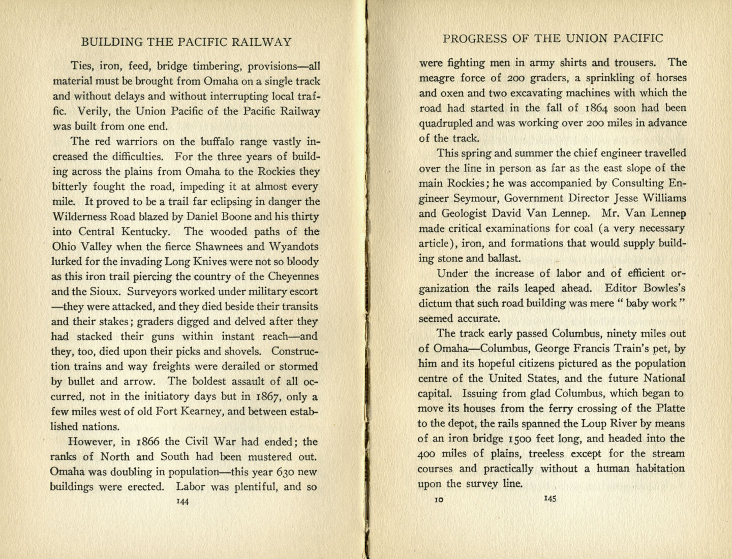Building the Pacific Railway