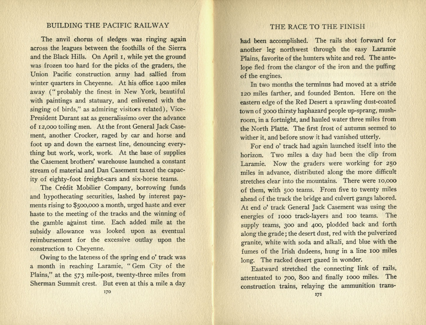 Building the Pacific Railway
