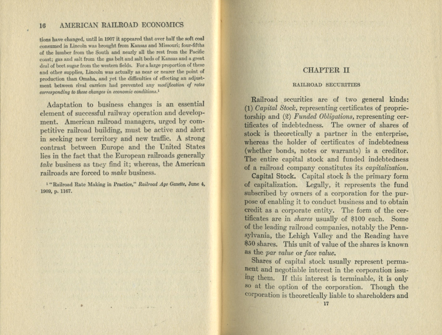 American Railroad Economics