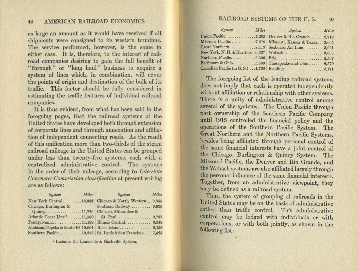 American Railroad Economics
