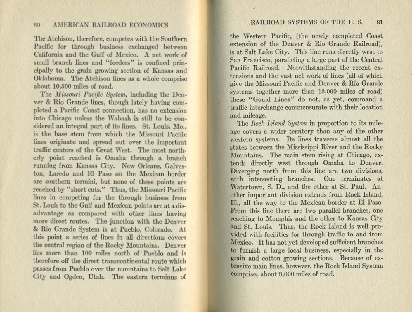 American Railroad Economics