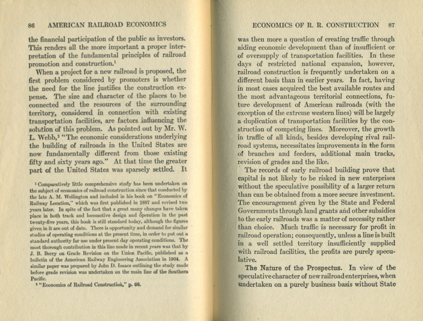 American Railroad Economics