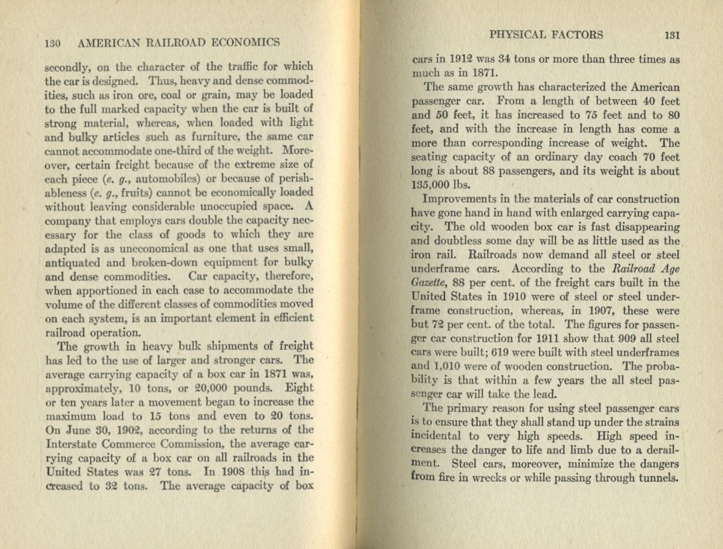 American Railroad Economics