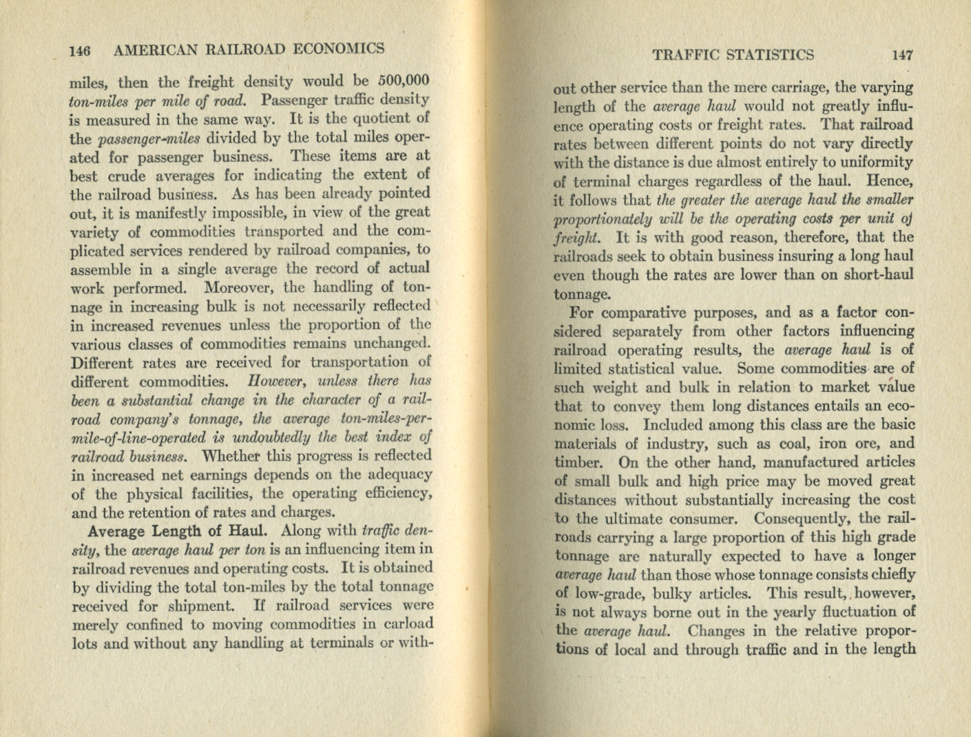 American Railroad Economics