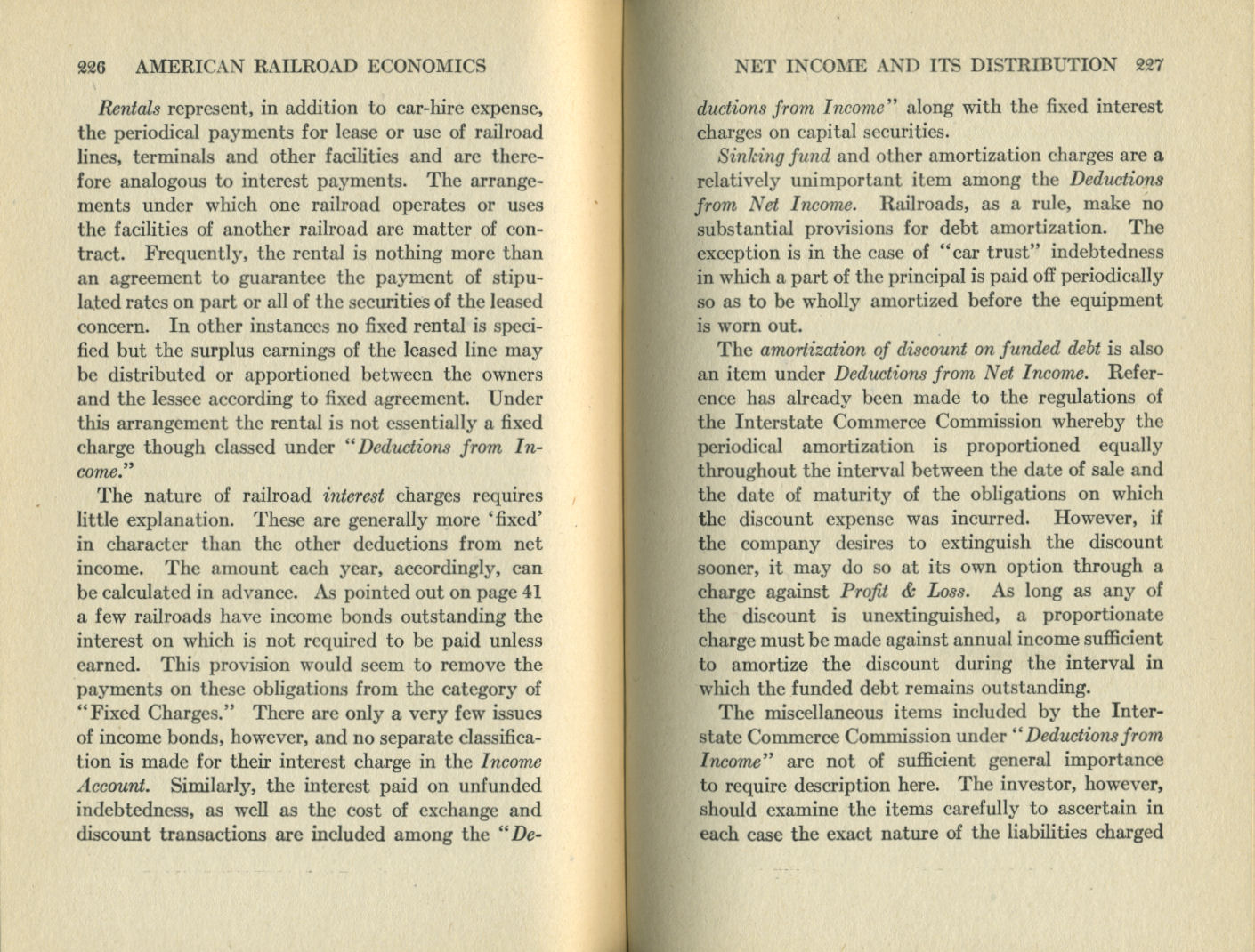 American Railroad Economics