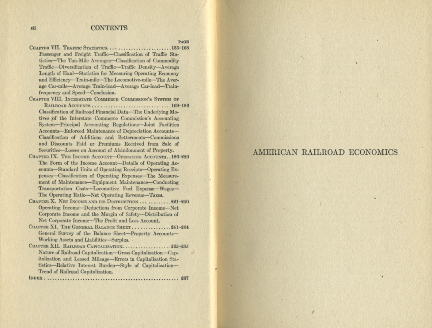 American Railroad Economics