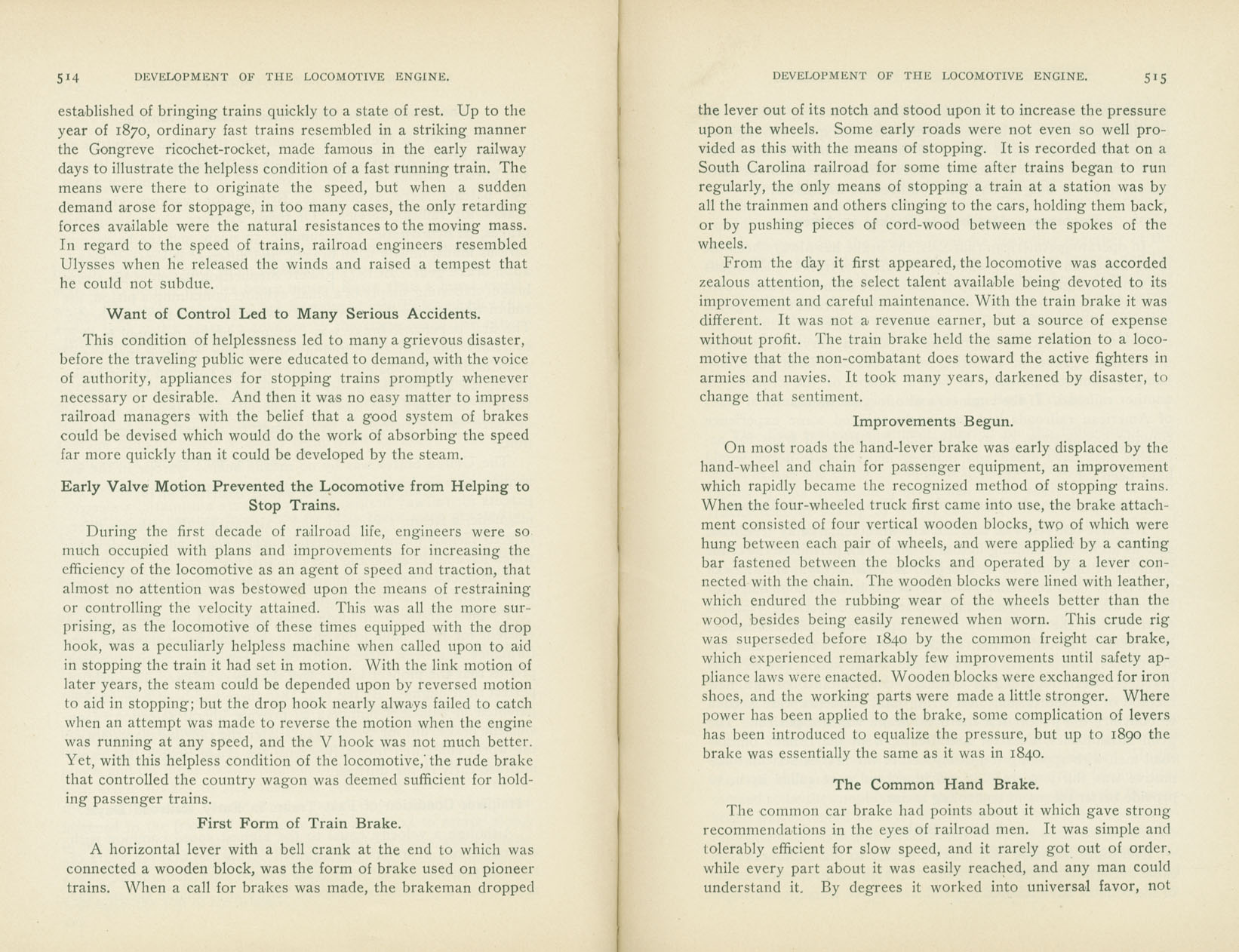 Development of the Locomotive Engine