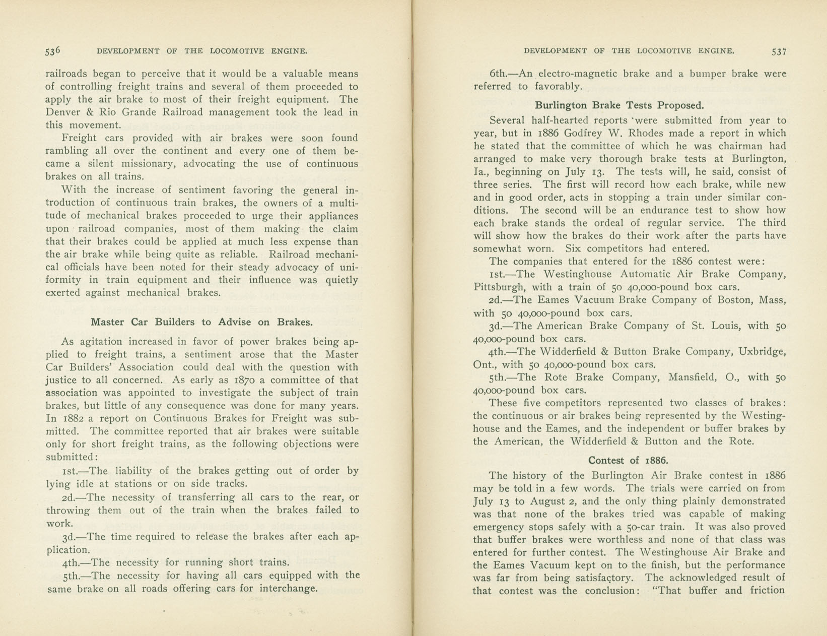 Development of the Locomotive Engine