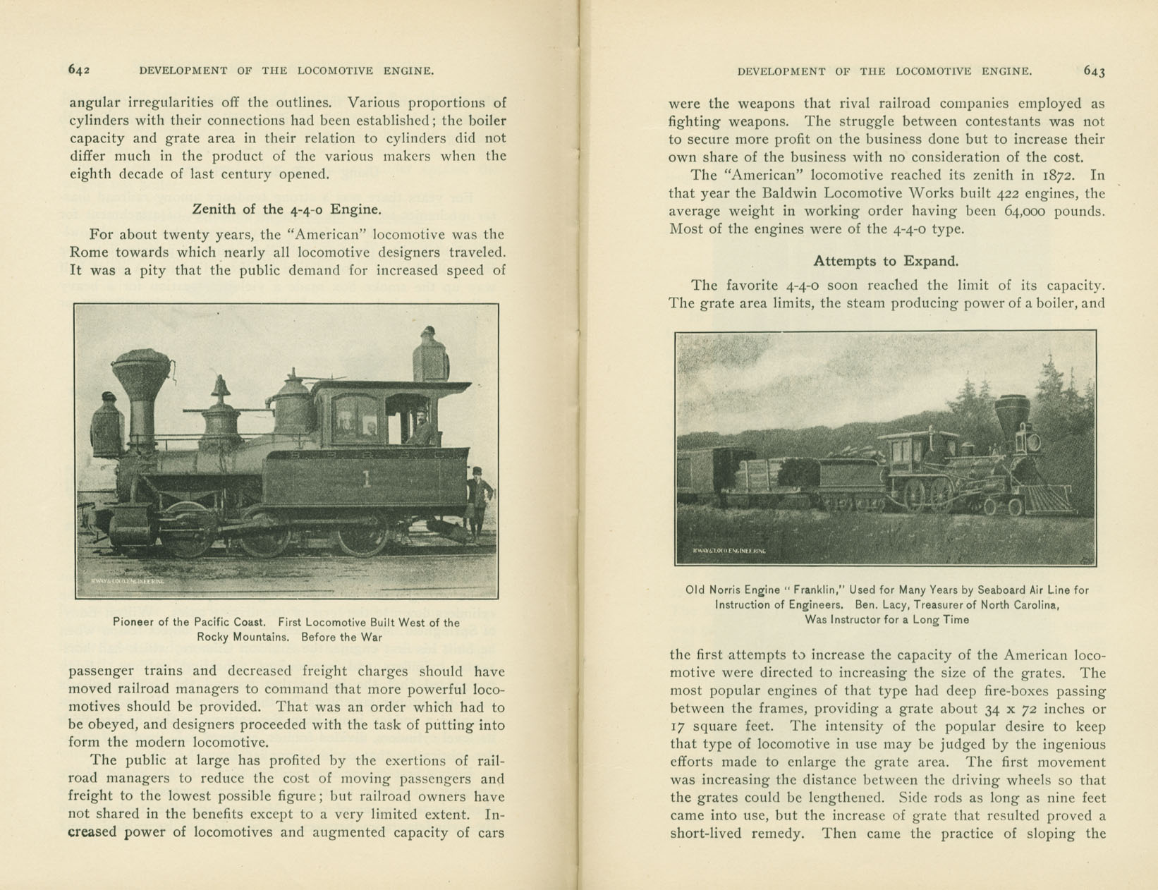 Development of the Locomotive Engine