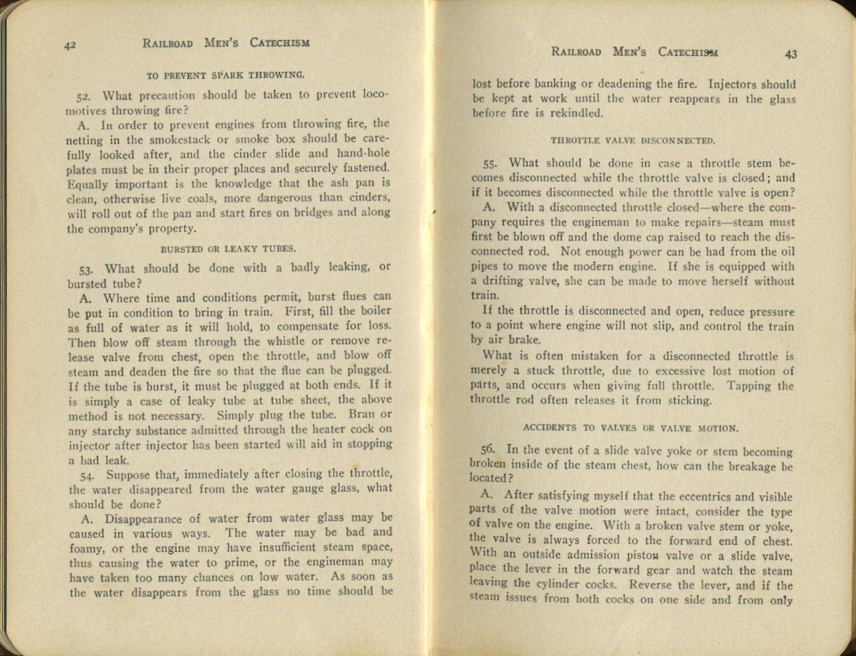 Railroad Men's Catechism
