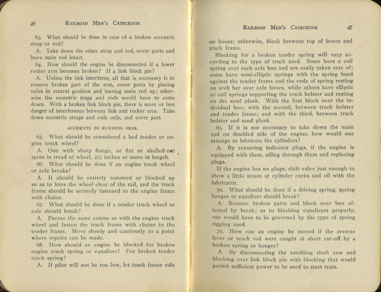 Railroad Men's Catechism