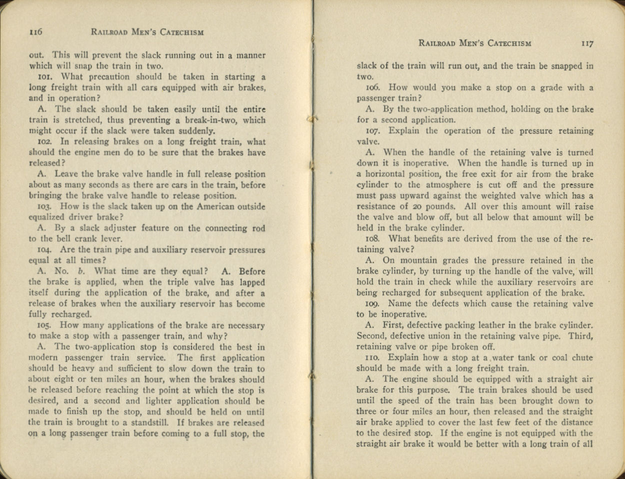 Railroad Men's Catechism