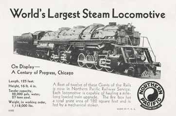NP, World's Largest Steam Locomotive