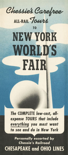C&O, Chessie's Carefree All-Rail Tours to New York World's Fair