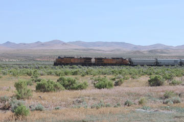 UP GE AC44CW #7244 and GE C44AC #6448, Harney