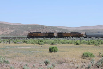 UP GE AC44CW #7244 and GE C44AC #6448, Harney