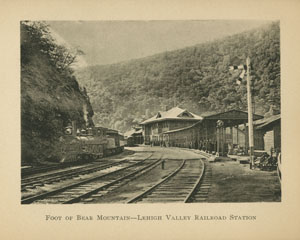 Foot of Bear Mountain-Lehigh Valley Railroad Station, Souvenir of Mauch Chunk