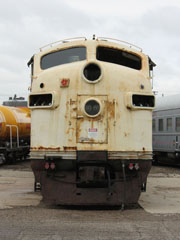 CNW EMD F7 #401, UP Cheyenne Roundhouse