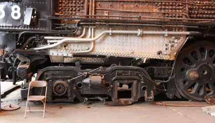 UP FEF-3 #838, UP Cheyenne Roundhouse