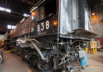 UP FEF-3 #838, UP Cheyenne Roundhouse