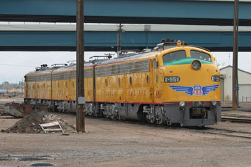 UP EMD E9 #949, #951 & #963, UP Cheyenne Roundhouse