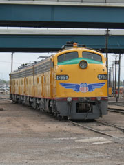 UP EMD E9 #949, #951 & #963, UP Cheyenne Roundhouse